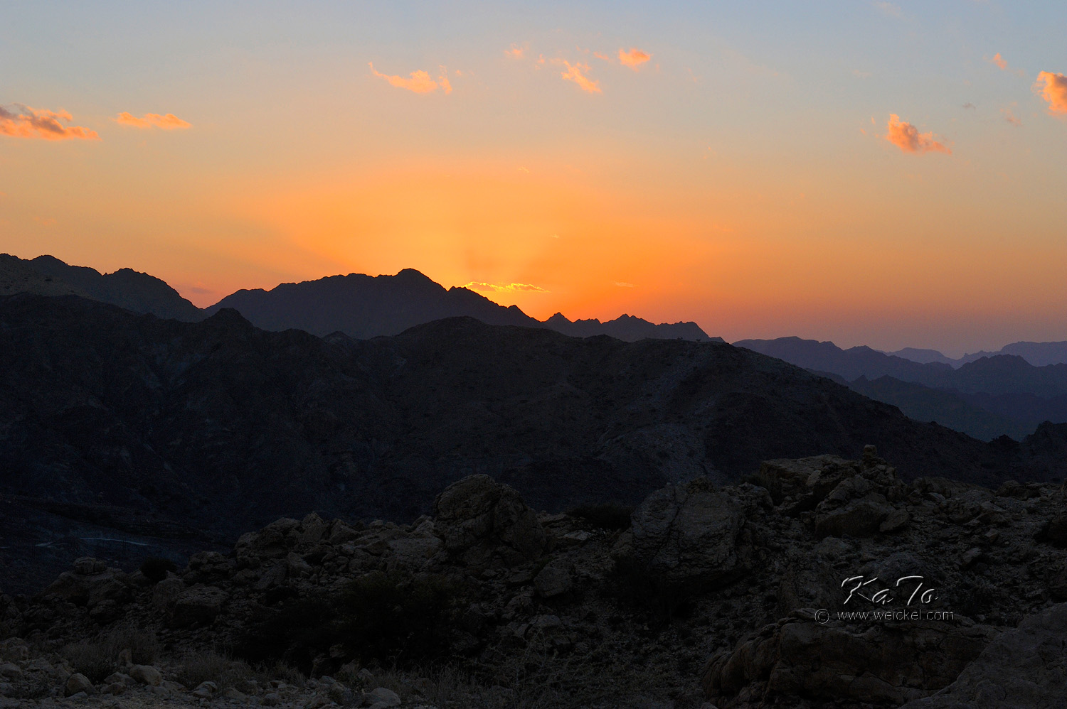 Sunset  near Wadi Al Khabbah