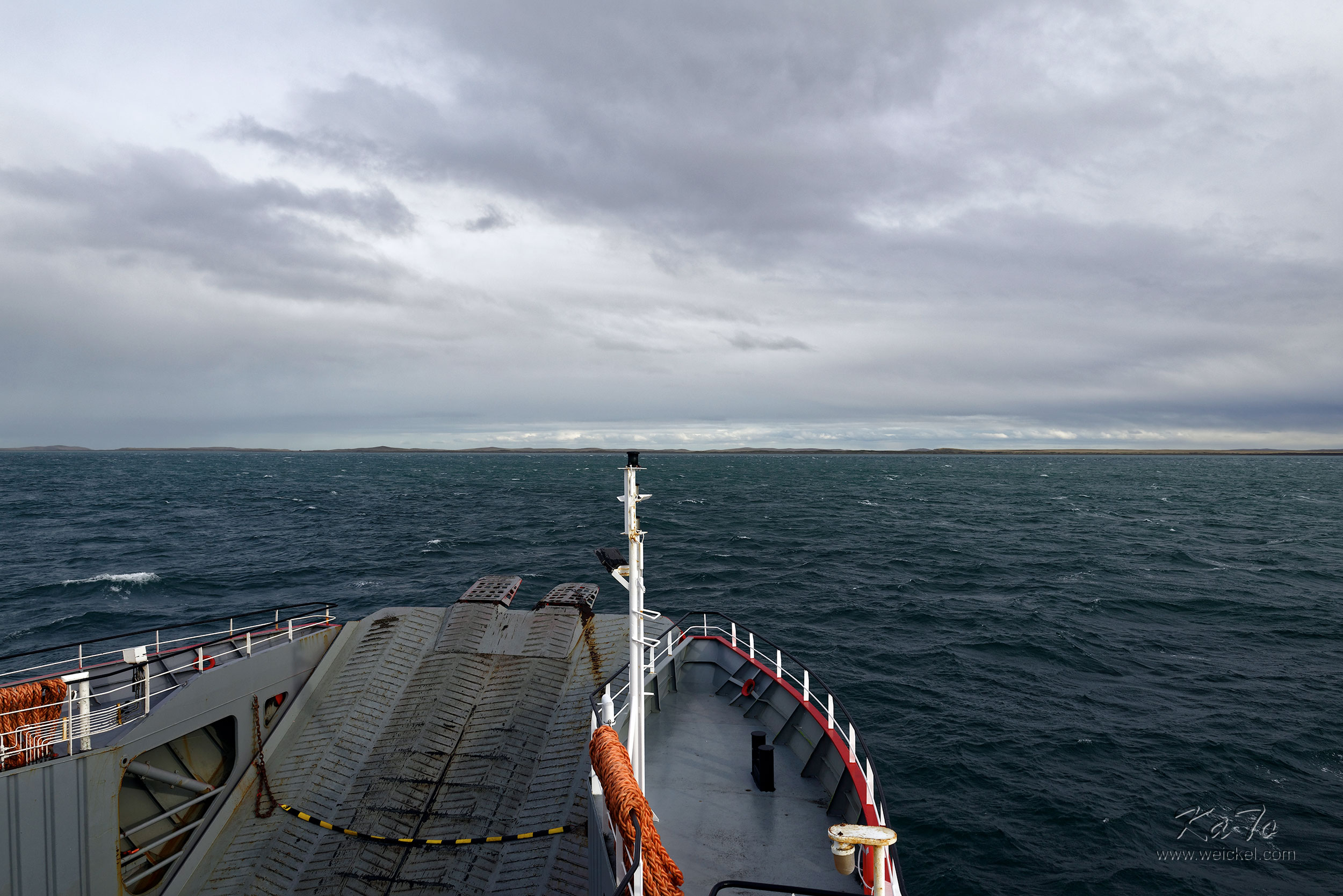 Ferry across Strait of Magellan