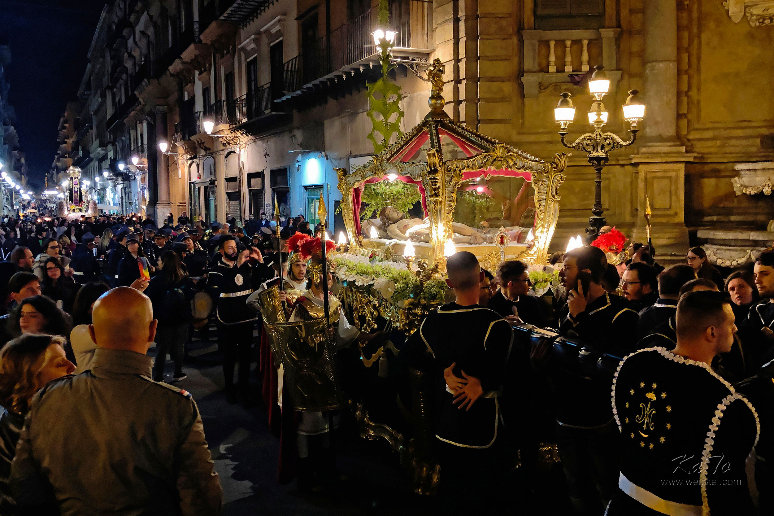 Procession in Palermo - almost all streets closed....